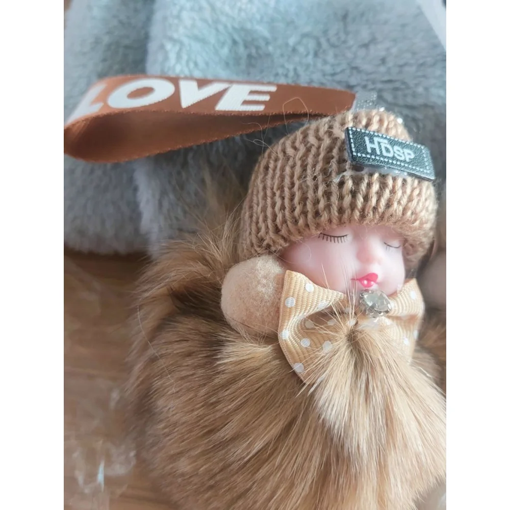Sleeping Baby Doll Keychain - Random pick of 2. Just in time for Easter